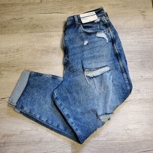 Arizona Curvy Mom Jeans Size 21 Distressed